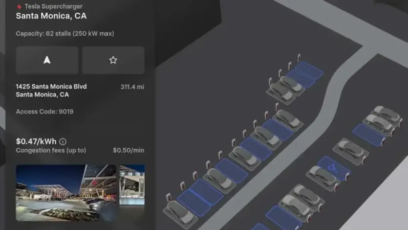 tesla supercharger site map holiday update 2